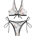thumbnail image 2 of Dreamtimes Beautiful Dragonfly Bikinis Swimsuit Set for Women Swimwear Triangle Bathing Suit Tie String Thong, X-Large, 2 of 7