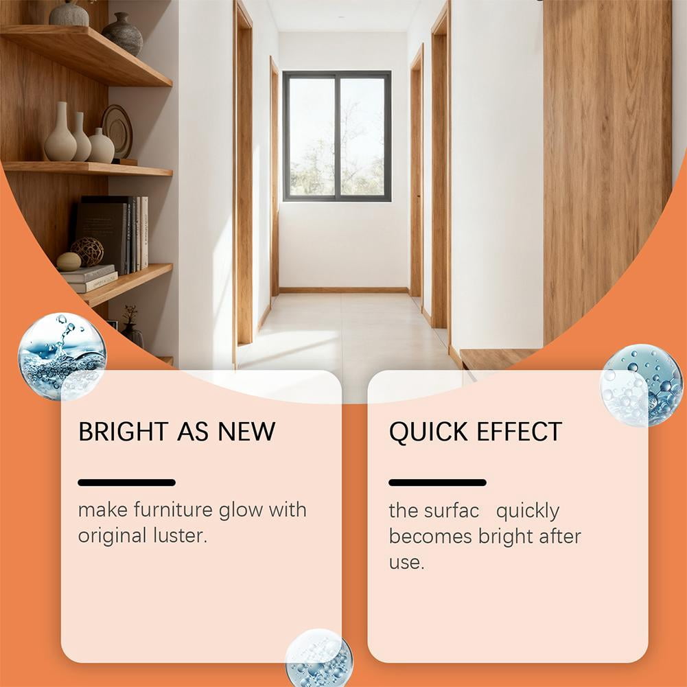Scratch Erase Beeswax Floor Spray, 2026 New 350ml-Beeswax Wood Polish Spray, Cleans, Restores Shine, Scratches for Floors, Cabinets and Tables, Natural Wood Seasoning Essential Oil