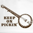 thumbnail image 2 of CafePress - Banjo Keep On Pickin' Cap - Adjustable 100% Brushed Unisex Casual Cotton Baseball Cap, Beige, 1, 2 of 2