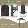 thumbnail image 4 of AECOJOY 8' x 5' Outdoor Grill Gazebo with Vented Top, Double Tier BBQ Canopy Gazebo-Gray, 4 of 7