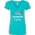 thumbnail image 3 of Inktastic Birthday Cruise Vacation Women's V-Neck T-Shirt, 3 of 5