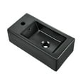 thumbnail image 3 of Voltaire 19.5 x 10 Rectangular Ceramic Wall Hung Sink with Left Side Faucet Mount, Matte Black, 3 of 12