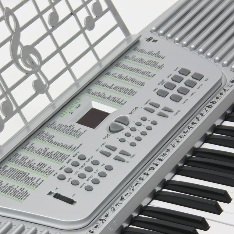 JUNELILY 61-Key Electronic Keyboard Piano Kit w/ 300 Built-in