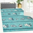 thumbnail image 6 of BNM Tropical Leaves Coastal Palm Indoor/ Outdoor Rug, 5' x 8', 6 of 6