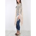 thumbnail image 5 of Fashion Womens Oversized Hand Beaded and Sequin Evening Shawl Wrap with Fringe, 5 of 6
