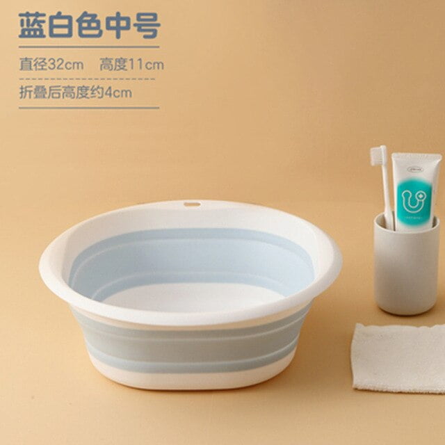 DanceeMangoo Plastic Folding Basins Portable Wash Basins Folding