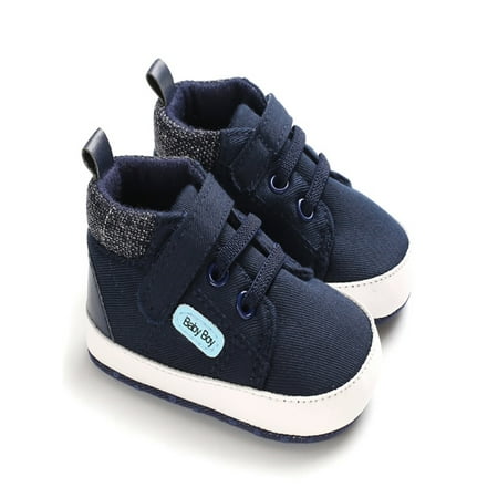 Baby Boy Denim Canvas Sneakers Shoes Soft Sole Anti-slip Toddler First Walkers Crib Shoes