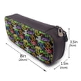 thumbnail image 3 of Picia Game Joysticks Pattern Large Capacity PU Leather Pencil Case Organizer Pen Marker Holder Double Zipper Storage Bag Big Pencil Pouch for College Office, 3 of 6