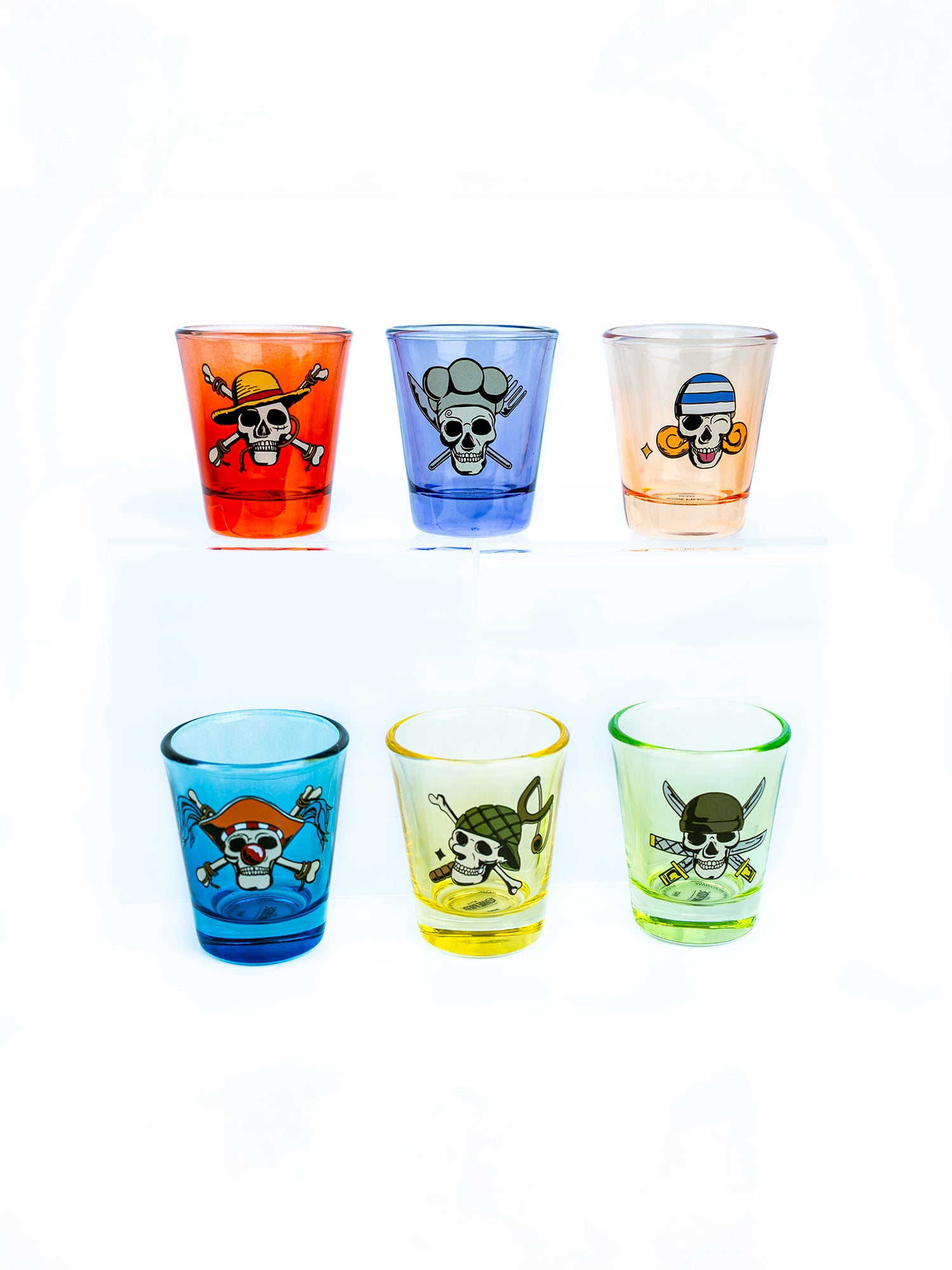 Netflix One Piece, Jolly Roger Mini Glass Shot Blind Box, 1 out of 6 Colors