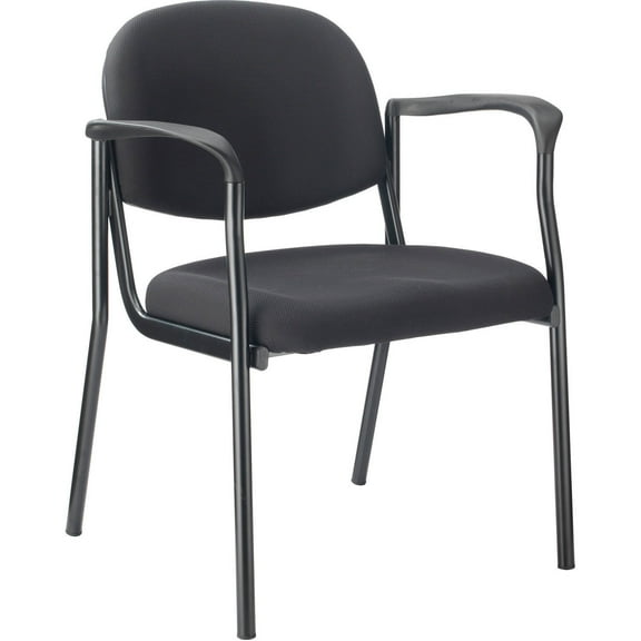 Interion Fabric Guest Chair With Arms Black
