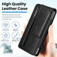 thumbnail image 4 of ELEHOLD Leather Case for Samsung Galaxy Z Fold 4, with Tempered Glass Screen Protector 360° Rotating Belt Clip Holster Pen Slot Full Body Protective Case for Samsung Galaxy Z Fold 4,Gray, 4 of 11