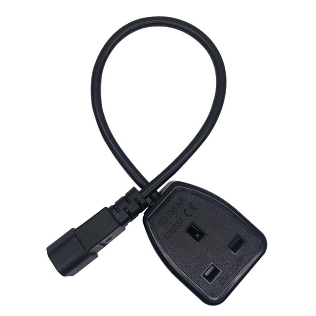 Cable adaptador de corriente IEC320-C14 macho uk hembra de baja resistencia de hembra en PVC ignífugo 06 m Baoblaze Cable de energía