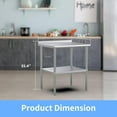 thumbnail image 2 of Premium 30" Heavy Duty Food Prep Worktable Home And Hotel Christmas Preparation Table, 2 of 8