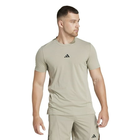 Men's adidas Training Workout T-Shirt Color: Silver Pebble Size: S