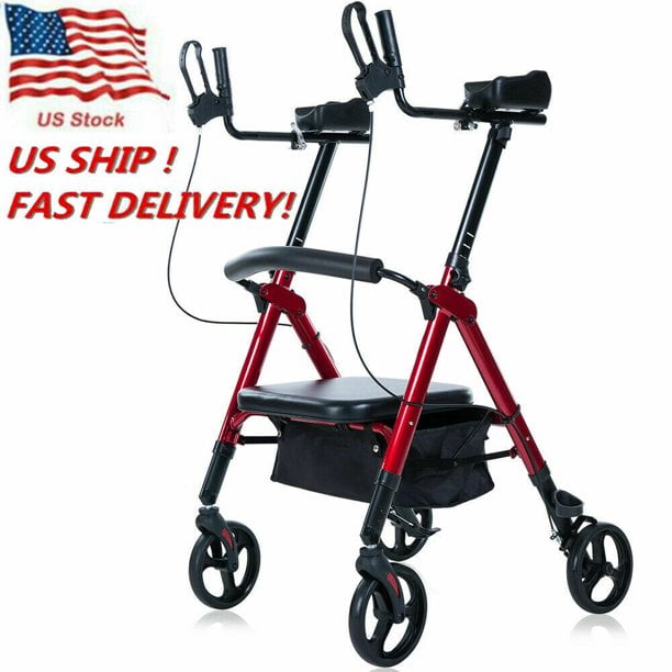 IM Beauty Newest Steel Rollator Walker with Seat and Wheels Rolling