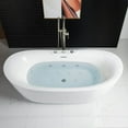 thumbnail image 4 of WoodBridge 71" x 32" Whirlpool Water Jetted and Air Bubble Freestanding Bathtub, B-0034 / BTS1611, 4 of 14