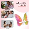 thumbnail image 4 of CRASPIR Butterfly Figurines Flying Butterfly Holographic Glass Cut Ornament Statue Sculpture Gifts Animal Collectible for Home Bedroom Desktop Display Wedding Christmas Decor Holiday Clear DIY, 4 of 9