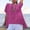 Hot Pink, variant on YHAJDS Women's Linen Tops Short Sleeve Asym Hem Solid Color Relaxed Round Neck Blouse