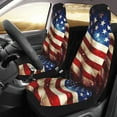 thumbnail image 3 of KAKALAD Vintage American Flag 02 Car Seat Covers Set Vehicle Front Seats Protector 2 Pcs, 3 of 9