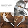 thumbnail image 5 of 2pcs Pot Strainer Stainless Steel Crescent Strainer with Handle for Kitchen, 5 of 6