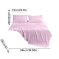 thumbnail image 4 of Sentmoon Bed Sheet Fitted Sheets Bed Sheet Set 3 Piece Solid Color Brushed Microfiber Core Bedding Set Soft Breathable Deep Pocket Fitted Sheet Flat Sheet Pillowcase Set for Guest Room, 4 of 7