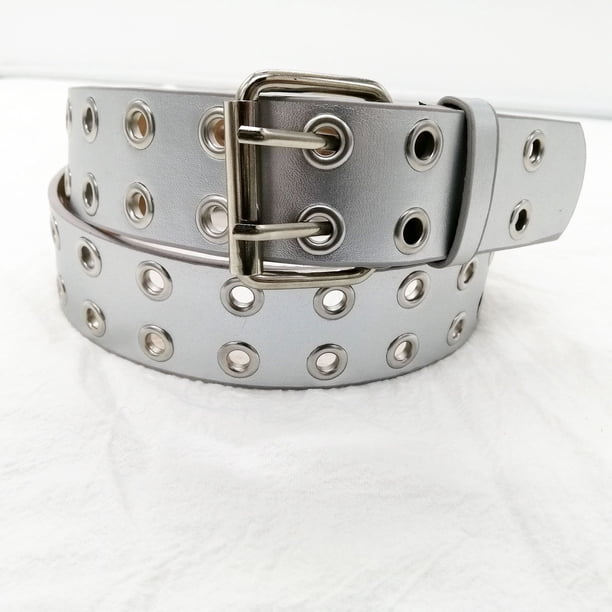 Cinturón Baotou con hebilla de doble pasador de moda, accesorios para mujer, cinturón con hebilla de doble agujero para jeans, cinturón con hebilla de doble agujero para estudiantes
