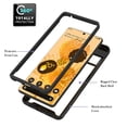 thumbnail image 5 of SaniMore Case for Google Pixel 7 Pro 6.7" 2022 Release, Rugged PC Backplane Shockproof TPU Bumper 360° Rotatng Ring/Kickstand Anti-drop Heavy Duty Protective Case For Google Pixel 7 Pro, Black, 5 of 5