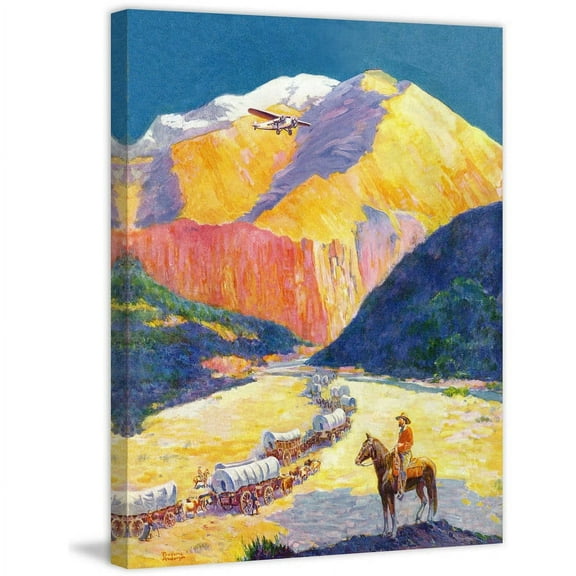 "Westward Ho!" Painting Print on Wrapped Canvas