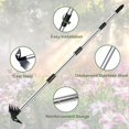 thumbnail image 6 of JIhuahe 2 in 1 Long Handle Manual Weed Puller Tool, 60" Hand Rake and Garden Hoe Combo, Ergonomic Gardening Tool for Efficient Weeding and Soil Cultivation,Black, 6 of 7