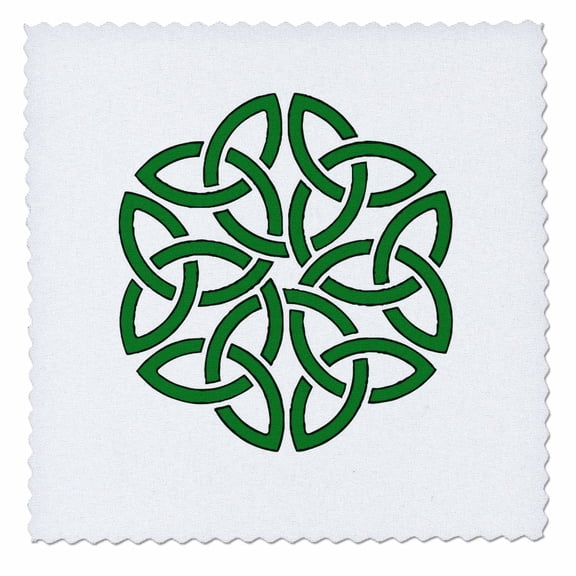 3dRose, Shamrock Celtic Art Knotwork Design, 10x10 inch quilt square
