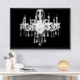 thumbnail image 3 of wall26 Framed Canvas Print Wall Art Ornate Black &amp; White Chandelier Silhouette Decorative Lights Digital Art Modern Art Chic Relax/Calm Multicolor for Living Room, Bedroom, Office - 24"x36&q, 3 of 5