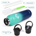thumbnail image 4 of TRAHOO-24 oz Insulated Water Bottle with Straw, Stainless Steel Water Bottles with 2 Lids, Reusable Leakproof Water Flask Keep Hot and Cold, Sports Metal Water Bottle for Hiking Biking Gym (blue wave, 4 of 4