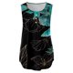 thumbnail image 2 of Gibobby Camiseta sin mangas con estampado floral y cuello en V con botón simple informal de verano para mujer(Verde,G), 2 of 3