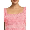 thumbnail image 2 of Terra & Sky Women's Plus Size Smocked Ruffle Hem Dress, 2 of 6