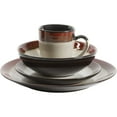 thumbnail image 3 of Gibson Couture 16 Piece Reactive Glazed Dinnerware Plates, Bowls, and Mugs, Red, 3 of 10
