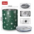 thumbnail image 4 of 12oz Coffee Tumblers Green Christmas Snowflake Pattern Stainless Steel Vacuum Insulated Travel Tumbler Coffee Cups Mug with Lid and Straw with Cleaning Brush for Cold & Hot Drinks, 4 of 5