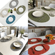 thumbnail image 4 of Manteles individuales de vinilo tejido ovalados de imitación de bambú, resistentes al calor, lavables para mesa de cocina, 4 of 5