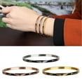 thumbnail image 4 of Titanium Steel Bracelet Cuff Bangle Angel Wing Wristband for Women, 4 of 6