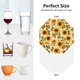 thumbnail image 4 of KLL Drink Coasters Set Octagon of 4,PU Leather Absorbent Coasters Set Decorative Coffee Cup Coasters Housewarming Gift for Home Decor-Scottish Plaid Sunflower, 4 of 5