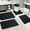 Black, variant on 5-Piece Foam Bath Mat Set | Ultra Soft & Absorbent Velvet Fleece | Non-Slip Rubber Backing | Machine Washable | Includes Toilet Mat & Bath Rugs (Dark Color)