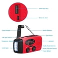 thumbnail image 3 of Dynamo Radio Solar Hand Crank 3 LED Finuga Power Bank IPX3 AM/ Radio De Emergencia Portátil Para Caminatas Para Acampar De Supervivencia Al Aire Libre, 3 of 8