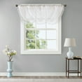 thumbnail image 5 of Madison Park Modern Curtain Valance 38" x 46" Sheer Embroidered Diamond Pattern for Adult Indoor White, 5 of 7