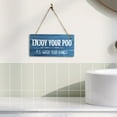 thumbnail image 6 of Enjoy Your Poo P.S. Wash Your Hands 5x10 Hanging Plus Wall or Door Sign | Funny Home Decor, 6 of 7