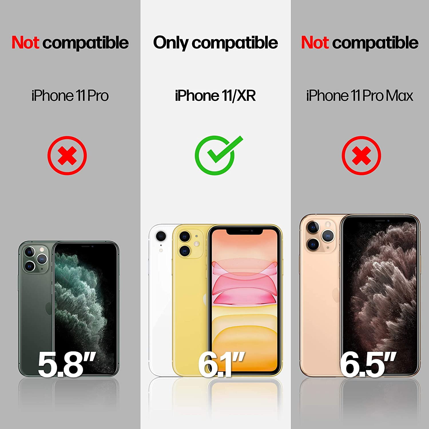 Privacy Screen Protector For Tempered Glass 2 Pack Anti Spy Protection With Easy Install Kit Case Friendly 6 1 Inch Walmart Com