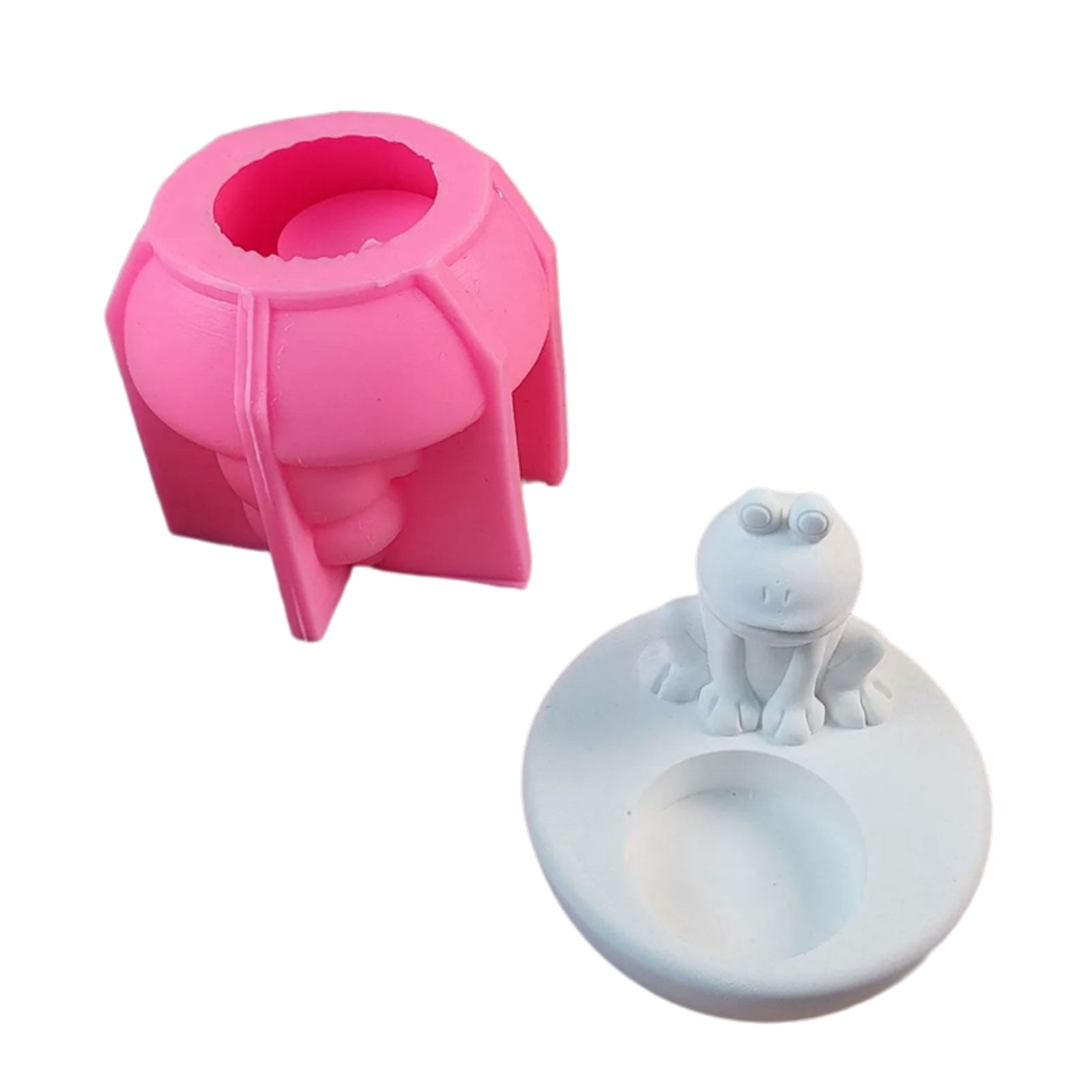 BELOWSYALER Frog Candle Holder Silicone Molds Castings Moulds Animal Candlesticks Resins Molds for Table Decorations