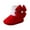 Red, variant on Dakaela Baby Boy Girl Boots Newborn Bowknot Winter Snow Prewalker Booties Infant Anti Slip House Shoes