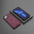 thumbnail image 2 of Funda para iPhone 15 Plus / 14 Plus [Compatible con MagSafe] Funda Protectora para Teléfono de Color Sólido con Airbag de Grado Militar, Rojo Vino, 2 of 6