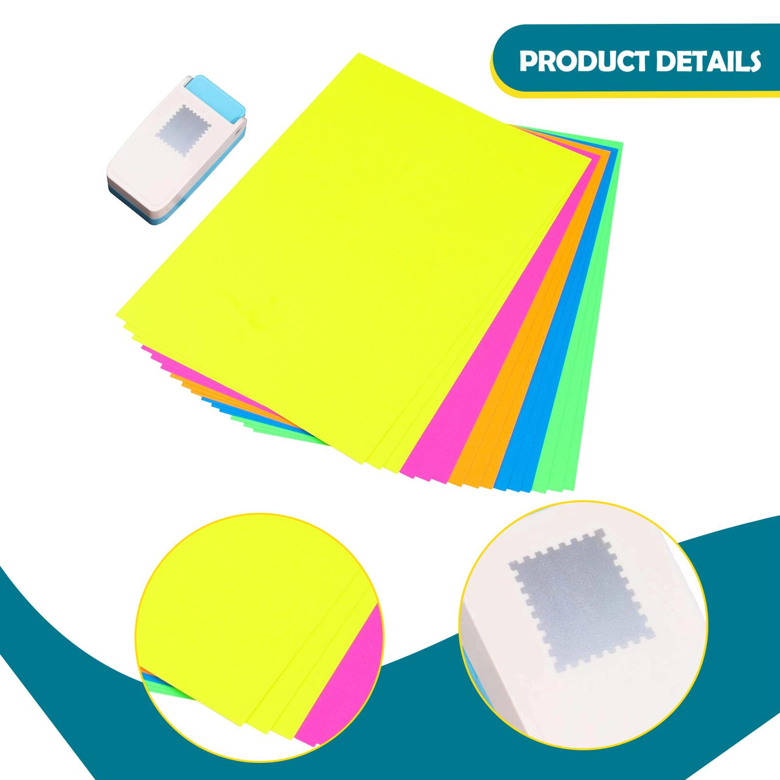 FVDPWYE Stamp Paper Punch Hole Puncher for Handmade Crafting Supplies Greeting Cards w 15 glossy paper