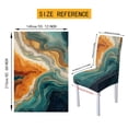 thumbnail image 7 of TSOVTHRID Green Golden Marble Print Table Cloth and Chair Covers Set 5-Piece Spandex Stretch Fit Tablecloth and Chair Slipcovers for Dining Room Kitchen Home Party Decor, 7 of 7