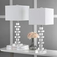 thumbnail image 2 of Safavieh Lighting Collection Modern Deco 28-Inch Bedroom Living Room Home Office Desk Nightstand Table Lamp Set Of 2 (Led Bulbs Included), 2 of 4